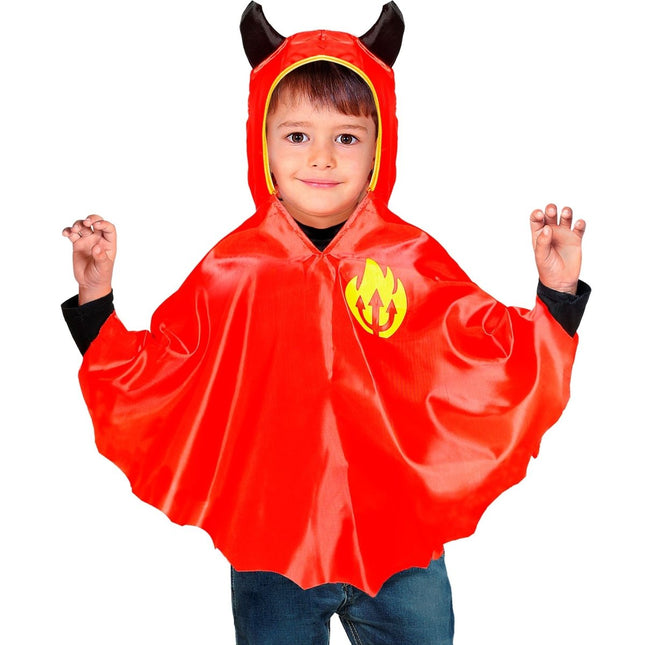 Halloween Poncho Kind Duivel van Widmann koop je bij Partywinkel