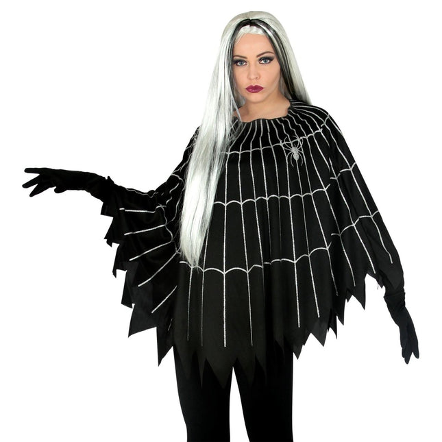 Halloween Poncho Spinnenweb van Widmann koop je bij Partywinkel