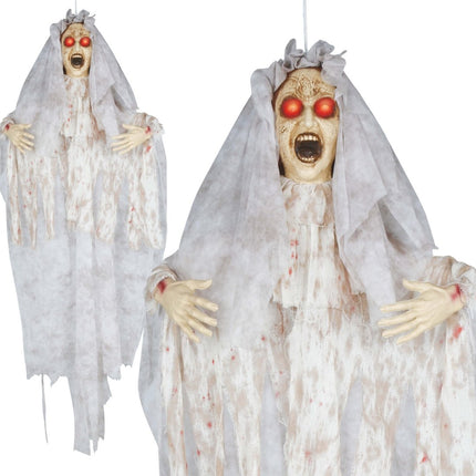 Halloween Pop Bruid Licht, Geluid En Beweging 1,7m van Fiestas Guirca koop je bij Partywinkel