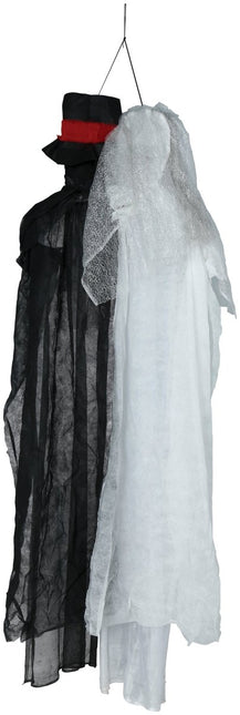 Halloween Pop Bruidspaar Met Licht En Geluid 1,85m van Fiestas Guirca koop je bij Partywinkel