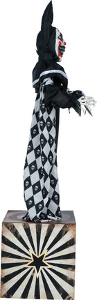 Halloween Pop Clown Met Licht, Geluid En Beweging 1,7m van Fiestas Guirca koop je bij Partywinkel