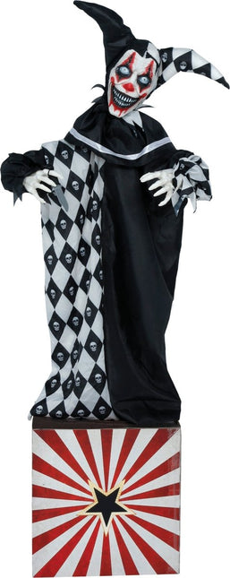 Halloween Pop Clown Met Licht, Geluid En Beweging 1,7m van Fiestas Guirca koop je bij Partywinkel