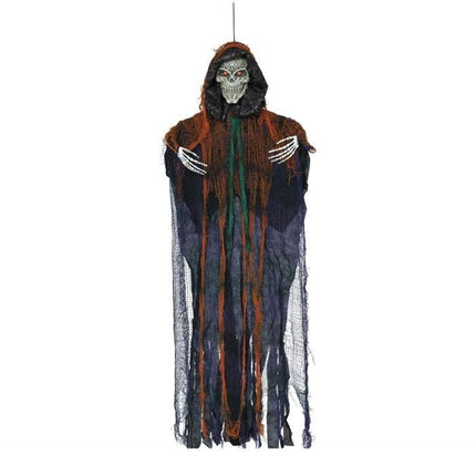 Halloween Pop Gekleurd Skelet Met Licht, Geluid En Beweging 1,2m - Partywinkel - 8434077248942