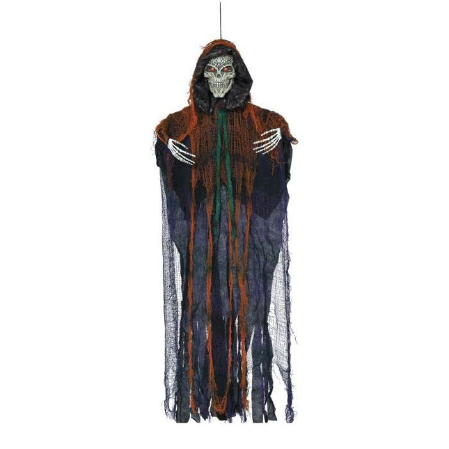 Halloween Pop Gekleurd Skelet Met Licht, Geluid En Beweging 1,2m - Partywinkel - 8434077248942