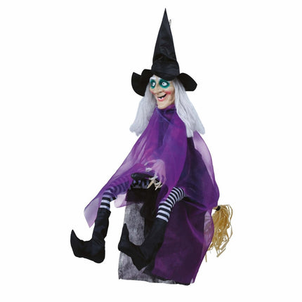 Halloween Pop Heks Met Licht En Geluid 90cm van Fiestas Guirca koop je bij Partywinkel