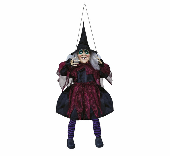 Halloween Pop Heks Op Schommel 1m van Fiestas Guirca koop je bij Partywinkel