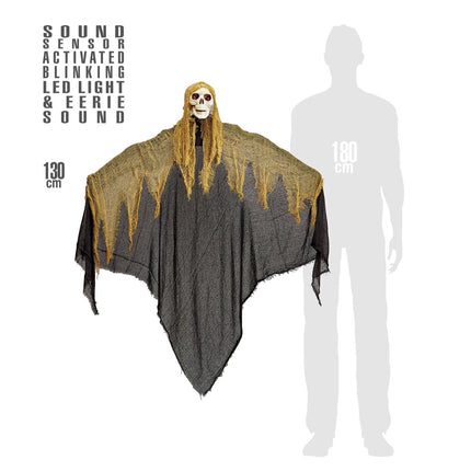 Halloween Pop Magere Hein Met Licht En Geluid 1,3m van Widmann koop je bij Partywinkel