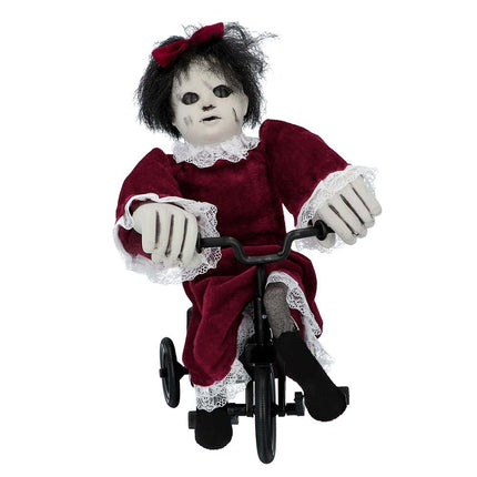 Halloween Pop Mathilde Op Fiets 35cm van Boland koop je bij Partywinkel