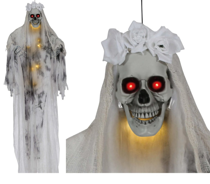 Halloween Pop Skelet Bruid 1,8m van Fiestas Guirca koop je bij Partywinkel