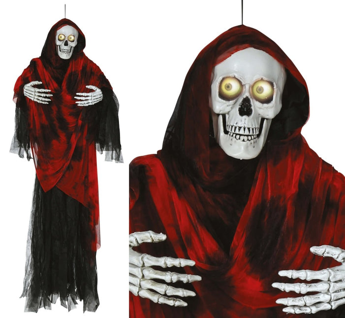 Halloween Pop Skelet Met Licht En Beweegbare Ogen 1,7m van Fiestas Guirca koop je bij Partywinkel