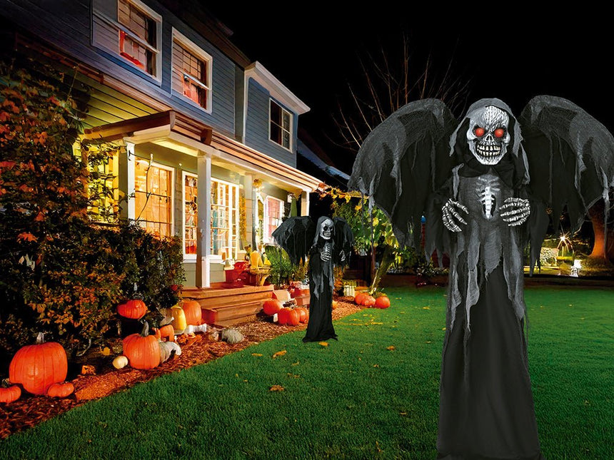 Halloween Pop Skelet Met Licht, Geluid En Beweging 1,8m van Fiestas Guirca koop je bij Partywinkel