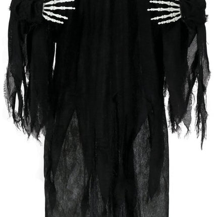 Halloween Pop Skelet Zwart Twee Schedels Met Licht En Geluid 1,7m van Fiestas Guirca koop je bij Partywinkel