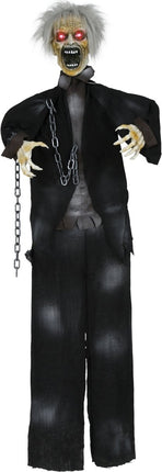 Halloween Pop Zombie Met Licht, Geluid En Beweging 1,7m van Fiestas Guirca koop je bij Partywinkel