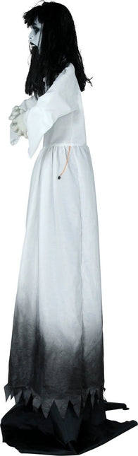 Halloween Pop Zombie Vrouw Met Licht, Geluid En Beweging 1,8m van Fiestas Guirca koop je bij Partywinkel