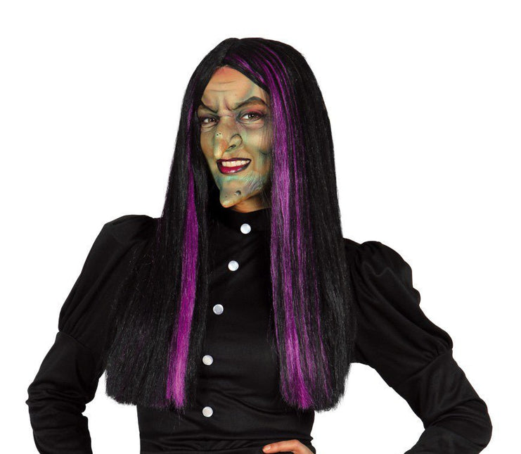 Halloween Pruik Heks Zwart van Fiestas Guirca koop je bij Partywinkel