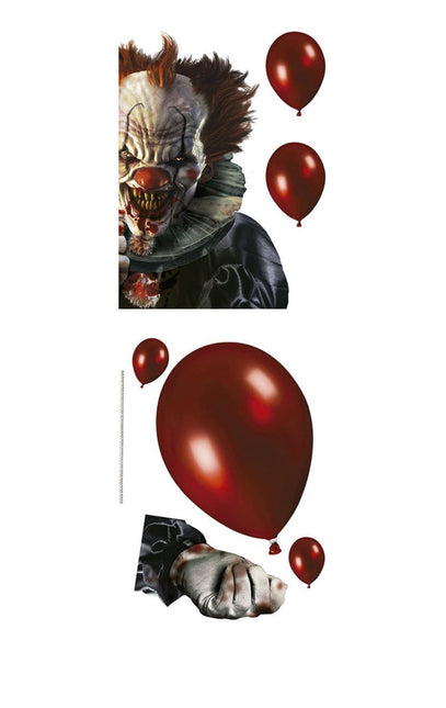 Halloween Raamdecoratie Stickers Clown van Fiestas Guirca koop je bij Partywinkel