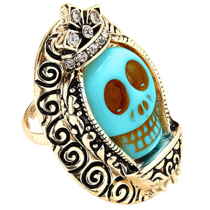 Halloween Ring Blauw Schedel van Widmann koop je bij Partywinkel