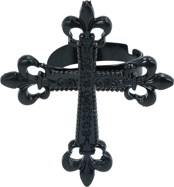 Halloween Ring Gotisch Kruis 4cm van Fiestas Guirca koop je bij Partywinkel