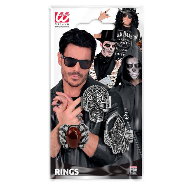 Halloween Ring Set 3st van Widmann koop je bij Partywinkel