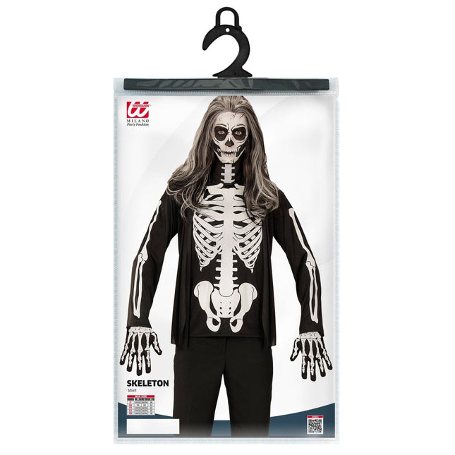 Halloween Shirt Skelet van Widmann koop je bij Partywinkel