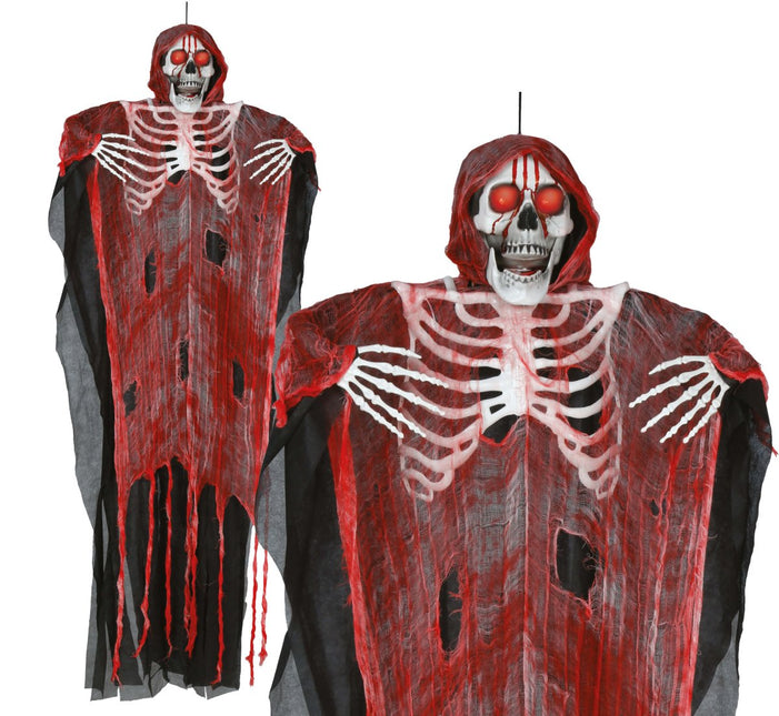 Halloween Skelet Licht, Geluid En Beweging 1,75m van Fiestas Guirca koop je bij Partywinkel