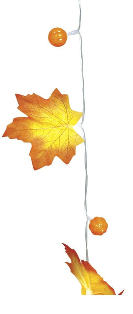 Halloween Slinger Leds Pompoenbladeren - Partywinkel - 8434077249949