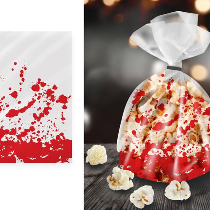 Halloween Snoepzak Doorzichtig Met Bloed 22cm 20st van Fiestas Guirca koop je bij Partywinkel