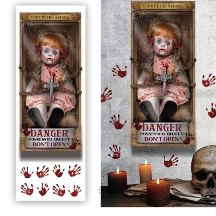 Halloween Stickers Killer Pop 70cm 9 delig - Partywinkel - 8434077268452