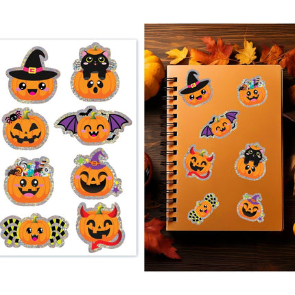 Halloween Stickers Pompoen van Fiestas Guirca koop je bij Partywinkel