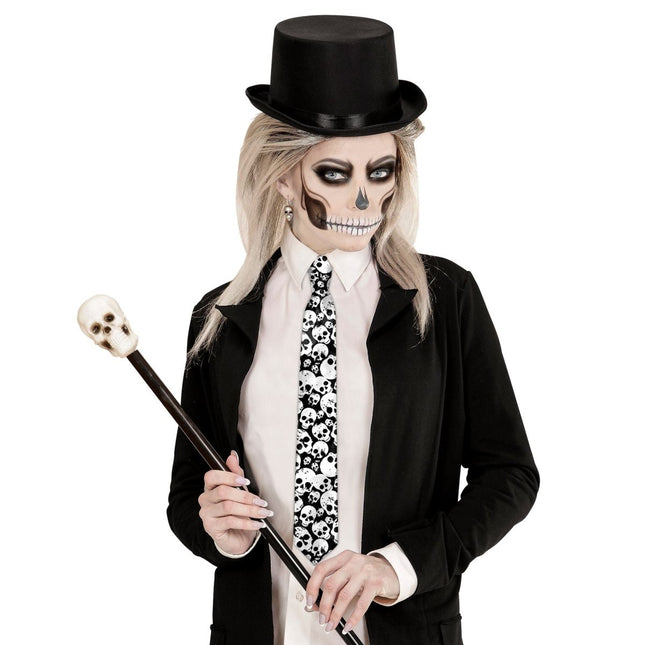 Halloween Stropdas Schedels van Widmann koop je bij Partywinkel