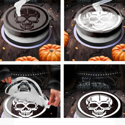Halloween Taartsjabloon Schedel 25cm - Partywinkel - 8434077269695