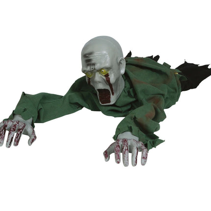 Halloween Tafeldecoratie Groen Kruipende Zombie 1,1m - Partywinkel - 8434077269398