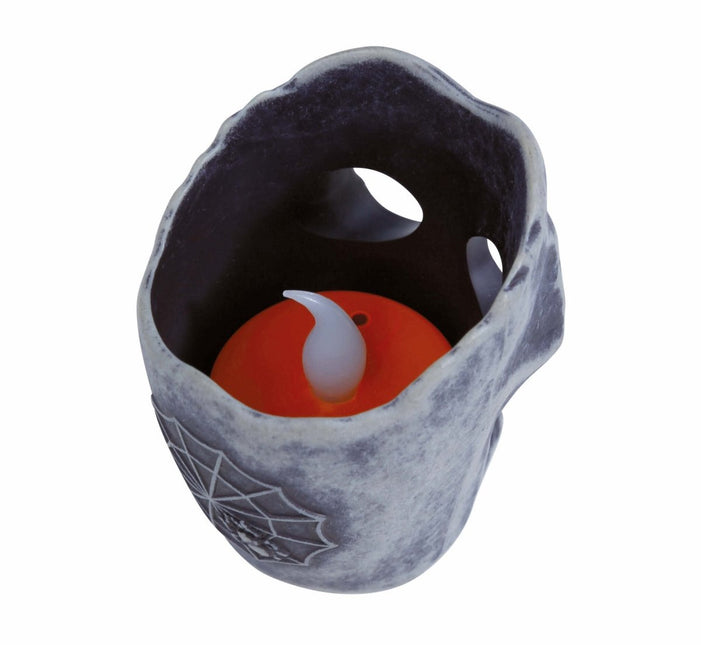 Halloween Tafeldecoratie Schedel Kaars 6cm van Fiestas Guirca koop je bij Partywinkel