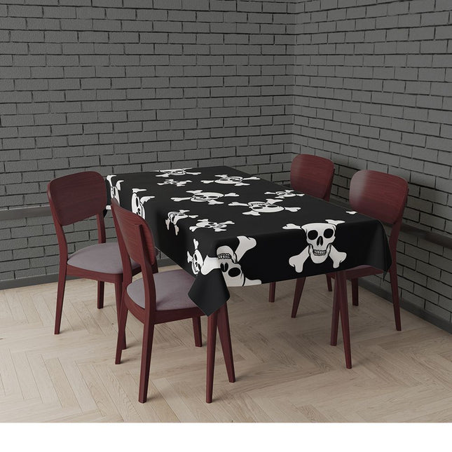 Halloween Tafelkleed Doodshoofd 2,74m van Fiestas Guirca koop je bij Partywinkel