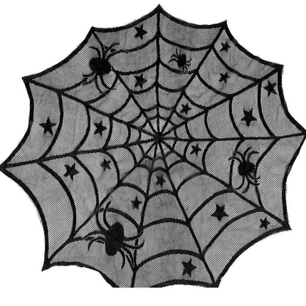 Halloween Tafelkleed Spinnenweb 1m - Partywinkel - 8434077268230