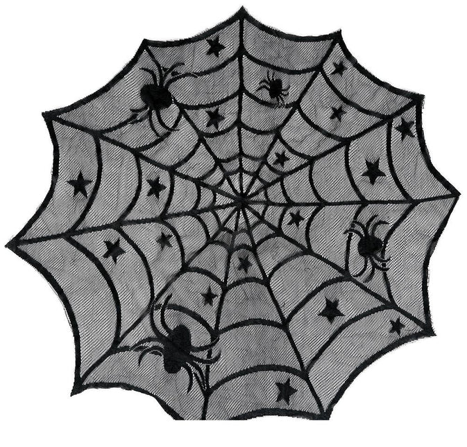 Halloween Tafelkleed Spinnenweb 1m - Partywinkel - 8434077268230