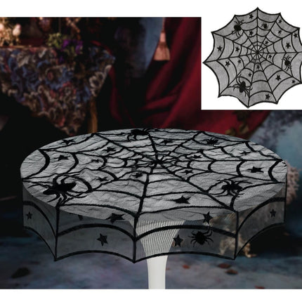 Halloween Tafelkleed Spinnenweb 1m - Partywinkel - 8434077268230