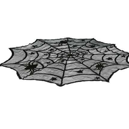 Halloween Tafelkleed Spinnenweb 1m - Partywinkel - 8434077268230