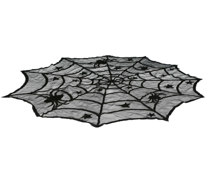 Halloween Tafelkleed Spinnenweb 1m - Partywinkel - 8434077268230
