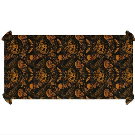 Halloween Tafelkleed Zwart Oranje Pompoen 2,74m - Partywinkel - 8434077269282