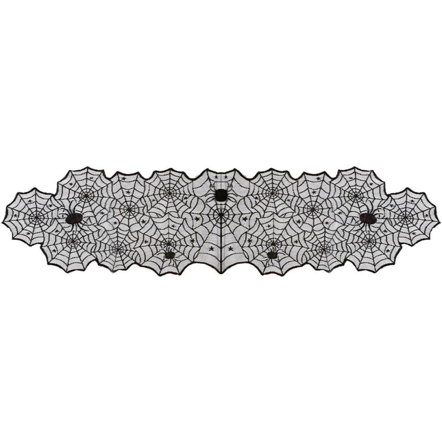 Halloween Tafelloper Spinnenwebben 1,85cm - Partywinkel - 8714572238984