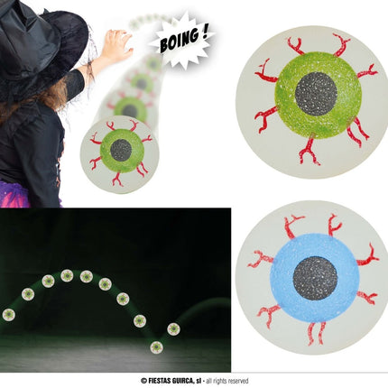 Halloween Uitdeelcadeautjes Oog Stuiterbal 5st van Fiestas Guirca koop je bij Partywinkel