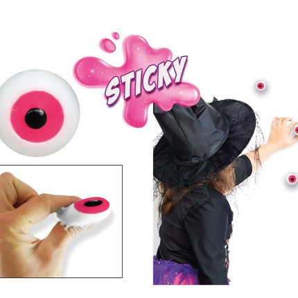 Halloween Uitdeelcadeautjes Suiterballen Oog 2cm 48st - Partywinkel - 8434077190777
