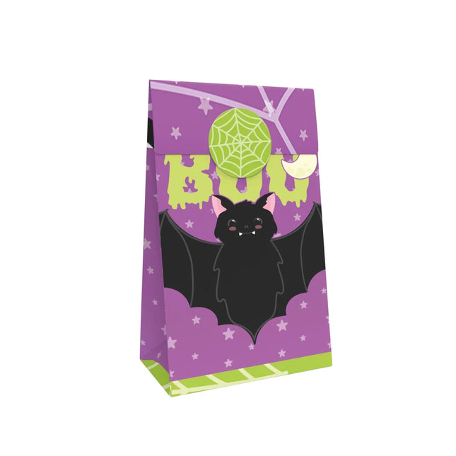 Halloween Uitdeelzakjes Paars Boo 10st van VDV Benefit koop je bij Partywinkel