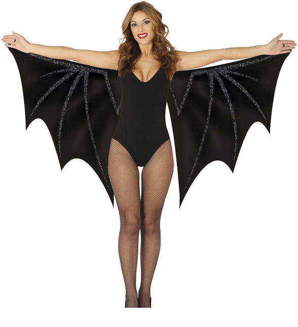 Halloween Vleugels Zwart Vleermuis 1,7m - Partywinkel - 8434077168806