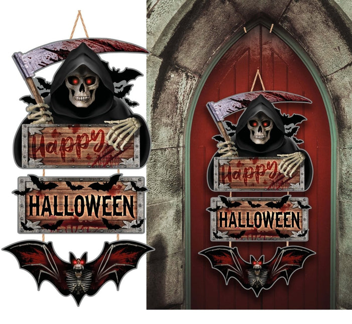 Halloween Wanddecoratie Happy Halloween 3 delig - Partywinkel - 8434077268933