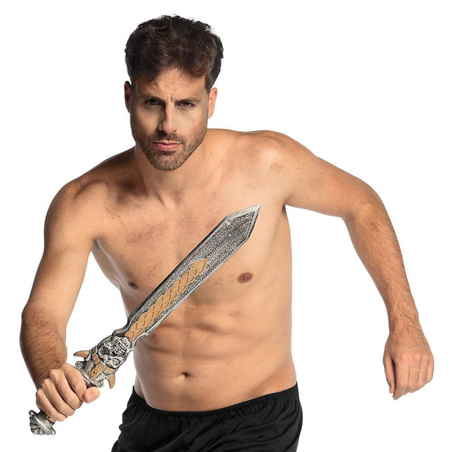 Halloween Zwaard Skull Warrior 57cm van Boland koop je bij Partywinkel