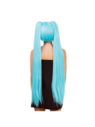 Parrucca Hana azzurro chiaro 99 cm