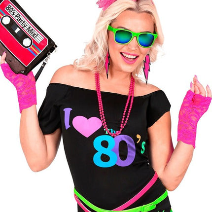 Handschoenen Neon Roze Kant van Widmann koop je bij Partywinkel