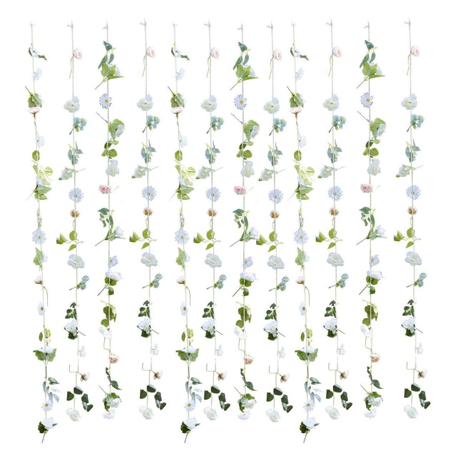 Hangdecoratie Bloemen 1,8m 12st van Ginger Ray koop je bij Partywinkel